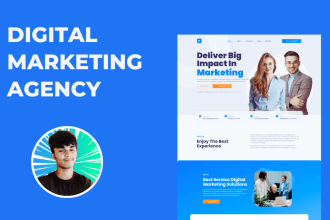 create a modern digital marketing agency website
