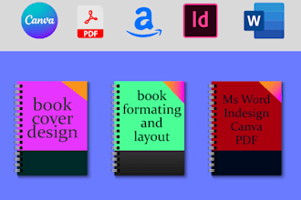 design book cover and ebook formatting layout creatively