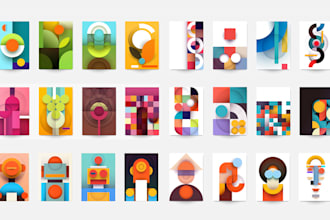 create abstract geometric illustration