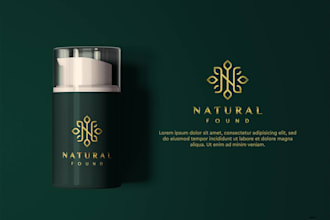 design for beauty skin care logo and product label design