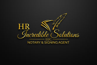 design a unique script style mobile notary signature logo