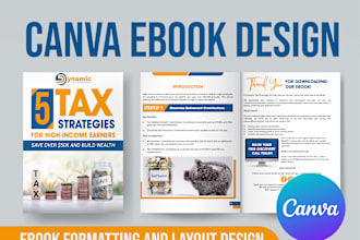 canva ebook design, lead magnet, workbook,  ebook formatting and layout design