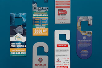 design a door hanger and flyer design
