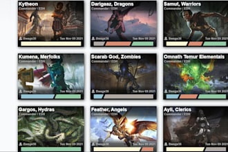create or update your edh aka commander deck