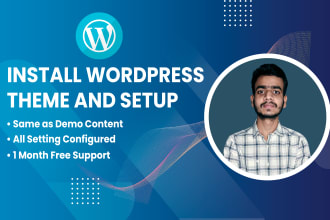 install wordpress and setup theme same as demo content