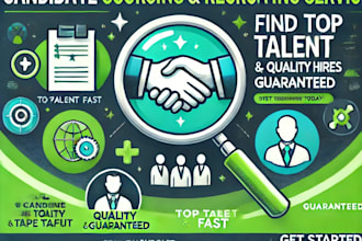provide candidate sourcing and recruiting service