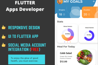 develop android and ios apps UI using flutter