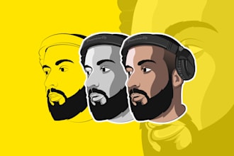 draw a cartoon logo of your face