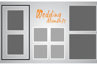 do professional wedding album, photo book, and family photo album design