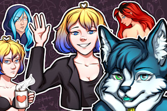 draw a sticker with an original character, for chat or merch, sfw or nsfw