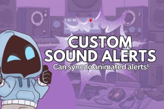 create a custom set of 6 twitch alerts for your streams