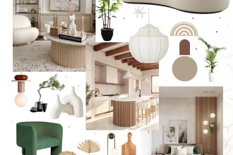 do an interior mood board and shoping list