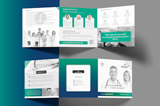 design professional bifold, trifold brochure, flyer and leaflet