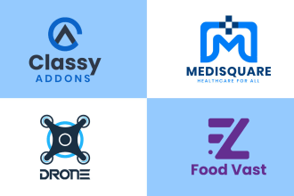 do digital trendy pharmacy wellness medical office logo