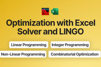 do linear non linear integer programming optimization excel solver and lingo