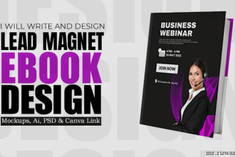 design PDF lead magnet  ebook, workbook, and PDF design