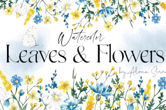 draw botanical illustration by watercolor