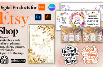 design digital products for etsy, kdp, other sites