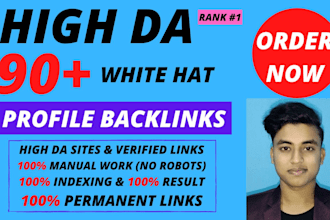 provide high da manual SEO profile backlinks