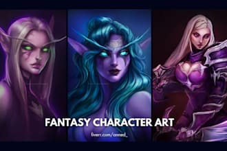 draw your oc, world of warcraft or dnd fantasy character