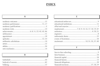 create professional book index