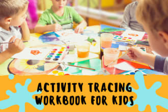 design a bulk custom tracing worksheets, activity handwriting book for kids