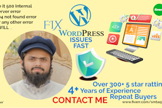 fix, debug your wordpress website issue fast