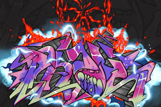 design an amazing graffiti digital and lettering for your business