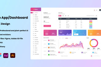 design web app, dashboard UI UX
