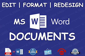 design or recreate ms word document or word fillable form