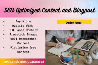 be your SEO article writer, content writer and blog writer
