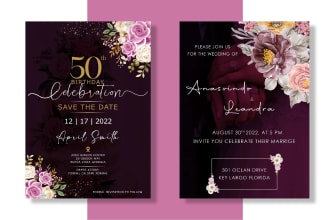 design birthday cards and party invitations according to your requirements