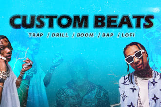 make your own custom hip hop, rap, trap, drill, lofi beats