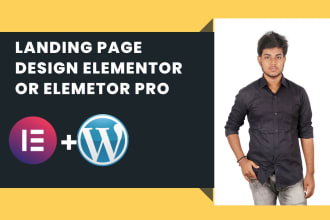 design responsive wordpress landing page elementor or elementor pro