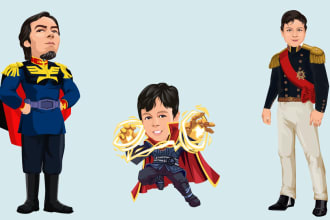 make a cute avatar full body or swap costume
