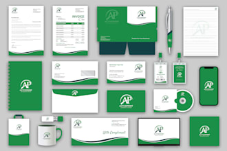 design business card, letterhead and stationery all items