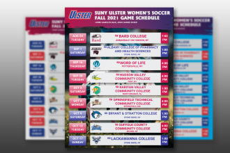 design editable sports schedule flyer, sports timetable