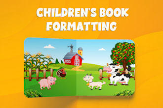 format your childrens book for kindle, KDP or createspace