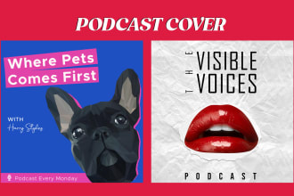 design professional podcast cover art and podcast cover design