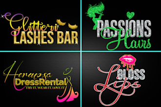 do bling beautiful feminine glitter sparkle logo
