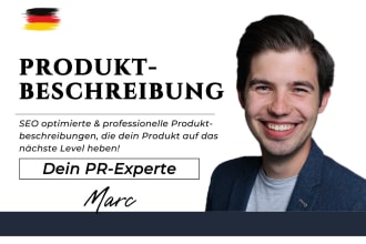 write a unique product description in german
