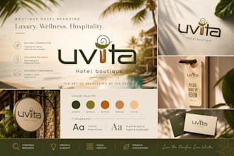 design a minimalist logo for boutique hotel brands