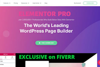 design elementor wordpress website using elementor pro