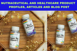 prepare nutraceutical and healthcare product profile article or blog post