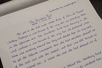 handwrite anything in my cursive handwriting style