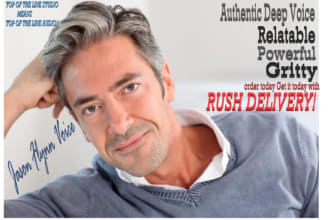 be your dramatic american english deep male voice over actor