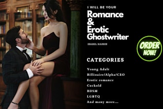 ghostwrite a lengthy romance story, erotica and erotic story
