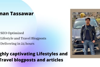 write travel and lifestyle SEO optimized blog posts