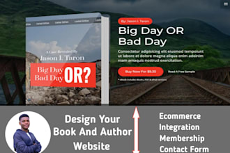 design beautiful book author website, ebook website, book launch website