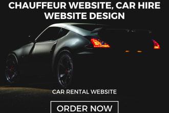 create chauffeur booking website, limousine, transport and car hire website